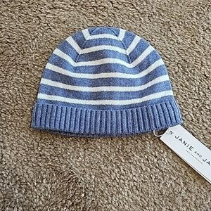 Janie and Jack Baby Beanie 3 6 Months Blue White